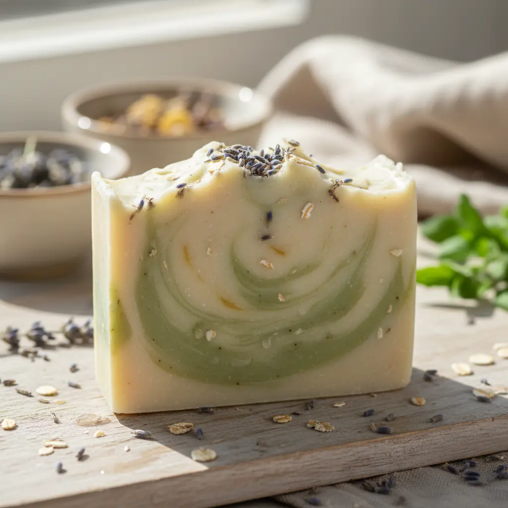 Natural soap block